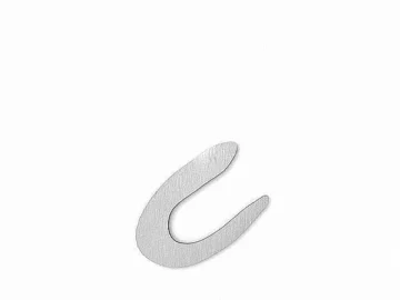 Kleinbuchstabe c - Schriftart Design aus Edelstahl - Staccato 18 cm