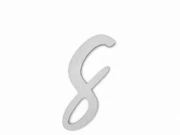 Kleinbuchstabe g - Schriftart Design aus Edelstahl - Staccato 18 cm
