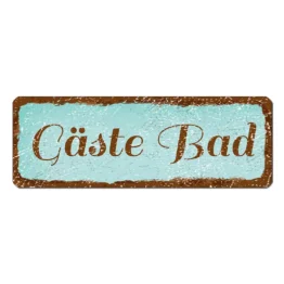 kleines Türschild Vintage türkis 10 x 3.5 cm