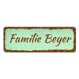 kleines Vintageschild mint 10 x 3.5 cm