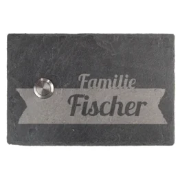 Klingel aus Schiefer 15 x 10 cm - Design Banner