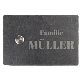 Klingel aus Schiefer 15 x 10 cm - Design Classic
