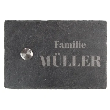 Klingel aus Schiefer 15 x 10 cm - Design Classic