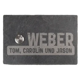 Klingel aus Schiefer 15 x 10 cm - Design Crushed
