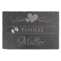 Klingel aus Schiefer 15 x 10 cm - Design Love