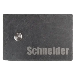 Klingel aus Schiefer 15 x 10 cm - Design Minimal