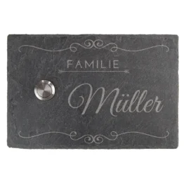 Klingel aus Schiefer 15 x 10 cm - Design Vintage