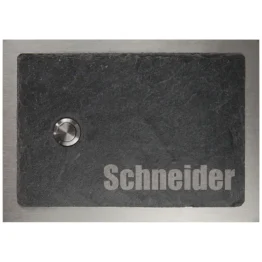 Klingel aus Schiefer und Edelstahl 17 x 12 cm - Design Minimal