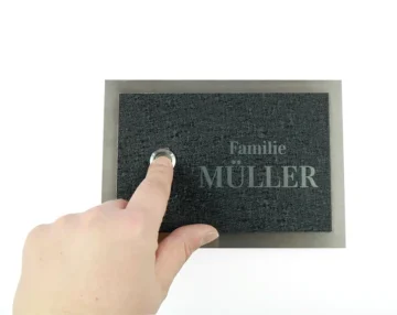 Klingel aus Strukturdibond und Edelstahl 17 x 12 cm - Design Classic
