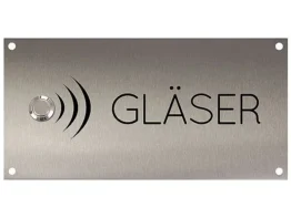 Klingelschild aus Edelstahl 200 x 100 mm Design Klingel