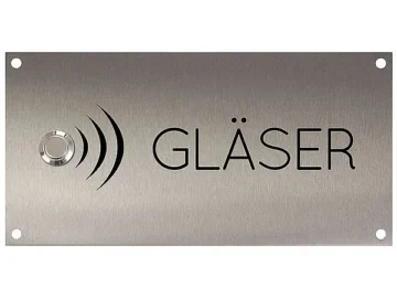 Klingelschild aus Edelstahl 200 x 100 mm Design Klingel