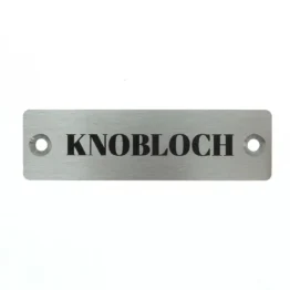 Namensschild für Knobloch Briefkasten mit Gravur aus Edelstahl zum Anschrauben