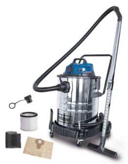 Nass- und Trockensauger ASP50-ES Scheppach - 50L | HEPA-Filter | mit Steckdose & Einschaltautomatik