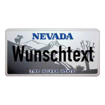 Nevada - Plate mit individuellem Wunschtext in Folienschrift