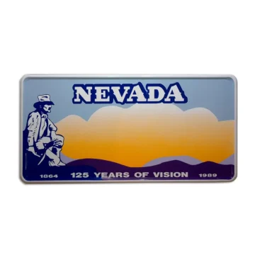 Nevada - Plate mit individuellem Wunschtext in Folienschrift