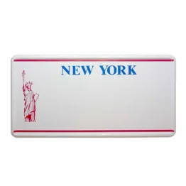 New York - Plate - Liberty - mit individuellem Wunschtext in Folienschrift