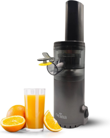 Ocina Slowjuicer - Entsafter für Gemüse und Obst - Trockenfruchtfleisch - Grau