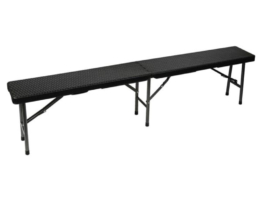 Perel Klappbare Bank - Rattanoptik - 180 X 25 X 43 cm