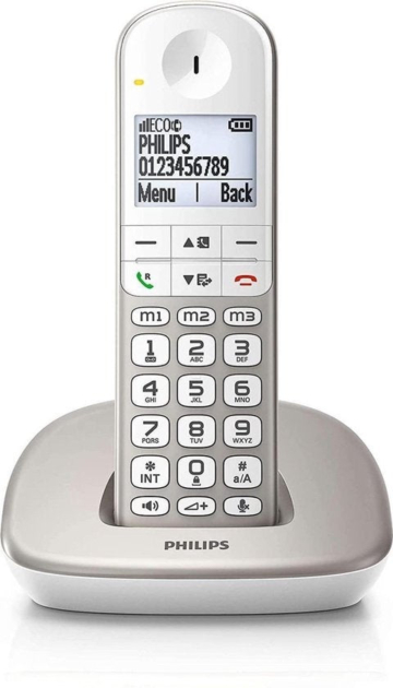 Philips XL4901S - DECT-Telefon - Schnurloses Seniorentelefon mit 1 Hörer - große Tasten, Lautstärkeanhebung und Hörgerätekompatibilität - Weiß