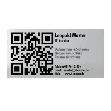 QR-Code Türschild aus Aluminium