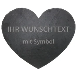 Schieferherz mit Wunschgravur in der Größe 24 cm