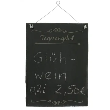 Schiefertafel mit Draht 400 x 300mm