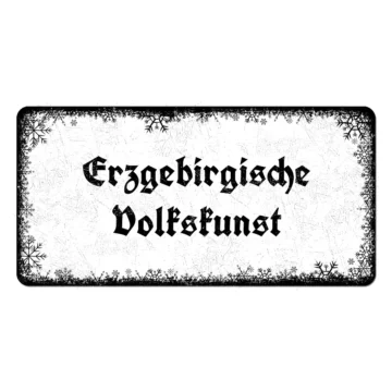 Schild für den Weihnachtsmarktstand mit Wunschtext - Farbe weiß - Format 30 x 15 cm