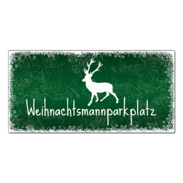 Schild Weihnachten mit Wunschtext - Farbe grün - Format 30 x 15 cm