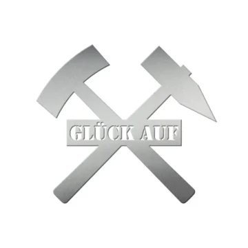 Schlägel und Eisen aus Edelstahl | Türschild