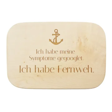 Schneidebrett mit Gravur in mehreren Größen - mit Wunschtext und Symbolauswahl
