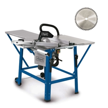 Tischkreissäge TS310 Scheppach 400V - 83mm Schnitthöhe | Schiebeschlitten | 2. Blatt + Verbreiterung
