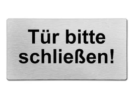 Tür bitte schließen - Türschild mit Wunschtext - Simple - 20 x 10 cm