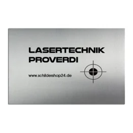 Türschild aus Edelstahl mit Lasergravur 150 x 100 mm
