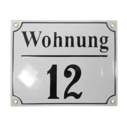 Türschild aus Emaille 20 x 16 cm