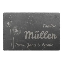 Türschild aus Schiefer 30 x 20 cm - Design Pusteblume
