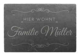 Türschild aus Schiefer 30 x 20 cm - Design Vintage