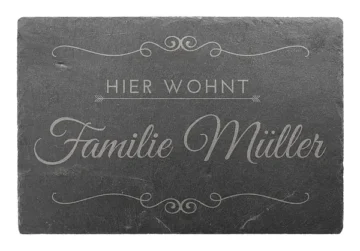 Türschild aus Schiefer 30 x 20 cm - Design Vintage