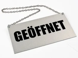 Türschild - Geöffnet - Geschlossen - Größe: 20 x 10 cm