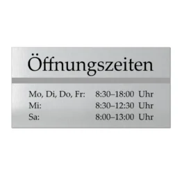 Türschild - Öffnungszeiten - ClassicLine - Größe: 200 x 100 mm