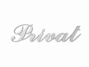 Türschild Privat aus Edelstahl - 40 x 10 cm