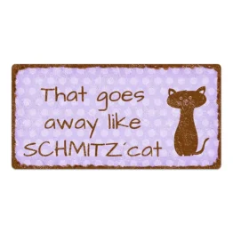 Türschild Pünktchen mit Wunschtext vintage violett 20 x 10 cm