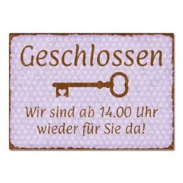 Türschild Pünktchen mit Wunschtext vintage violett Format A4