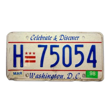 US Kennzeichen Washington DC - original Nummernschild aus den USA