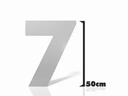 V2A Edelstahl - große Zahlen als Hausnummer - Hausnummer 7