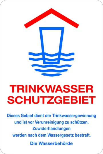 Verkehrsschild - Trinkwasserschutzgebiet