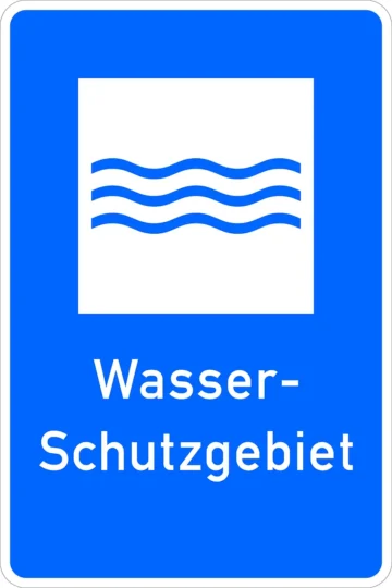 Verkehrsschild - Wasser-Schutzgebiet