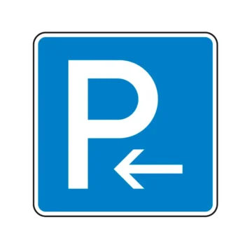 Verkehrszeichen - Parken Anfang - Aufstellung rechts