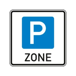 Verkehrszeichen - Parken - Beginn einer Parkraumbewirtschaftungszone