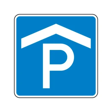 Verkehrszeichen - Parkplatzschild - Parkhaus - Parkgarage