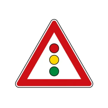 Verkehrszeichen StVO - Dreieckiges Verkehrsschild Ampel